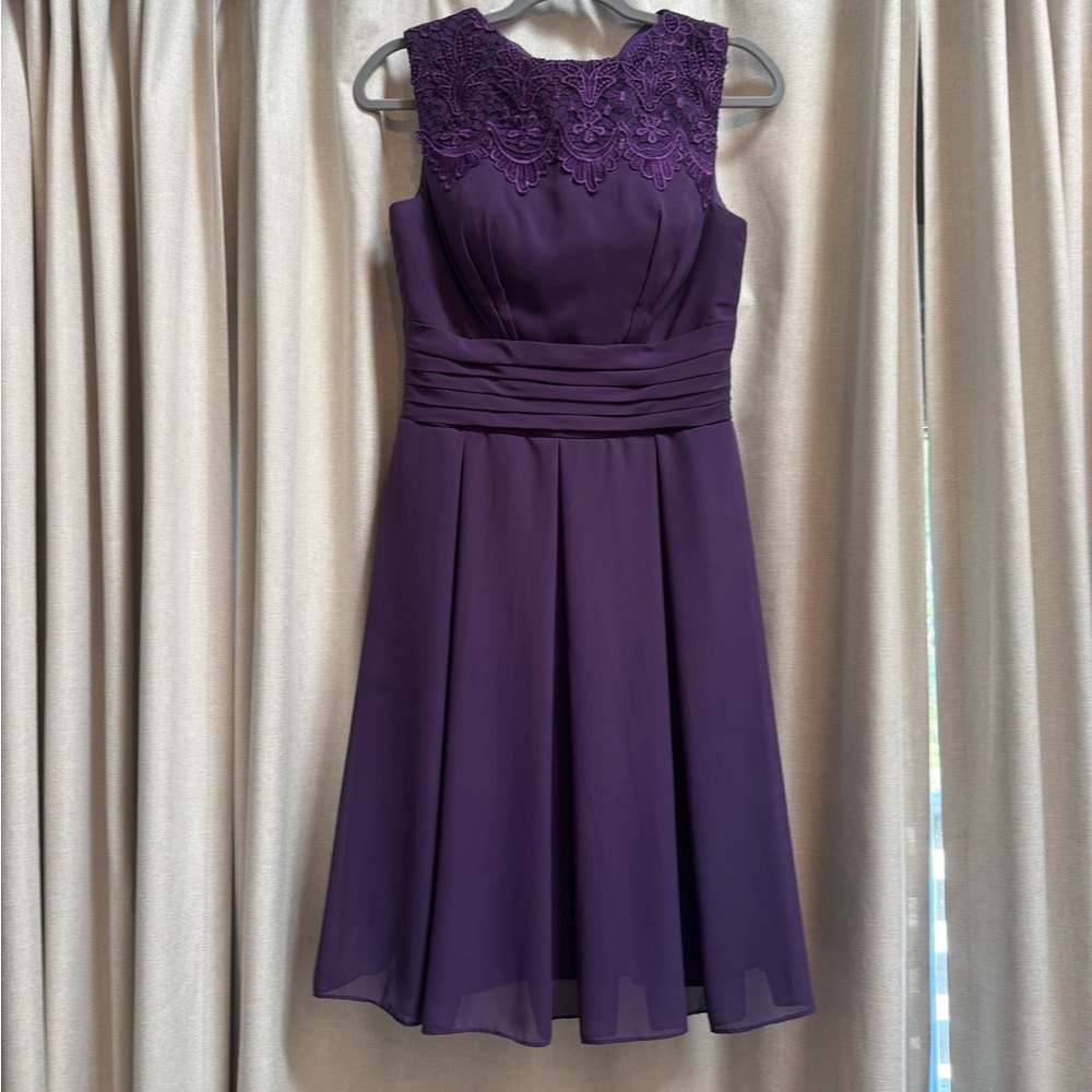 Chic Purple Sleeveless Midi Dress